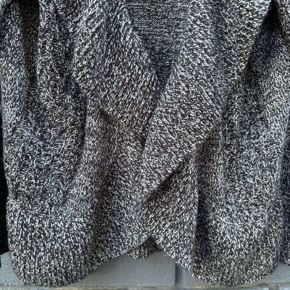 Karen Scott VINTAGE Style Cable Knit Ribbed Shawl Collar Cardigan Sweater XL Gra - Picture 4 of 14